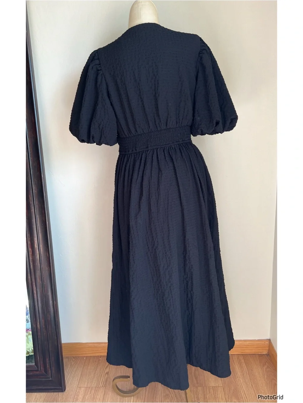 Abercrombie & Fitch Black Tie Front Maxi Dress Small Petite